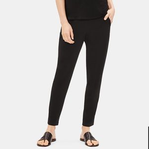 EILEEN FISHER System Viscose Jersey Easy Pant, Black, Fit Size Small